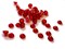 40 9mm Round Red Faceted Vintage Plastic Cabochons Hollow Back Dome Cabochons